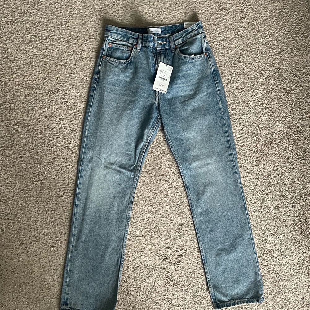 Zara Women's High Rise Light Blue Jeans